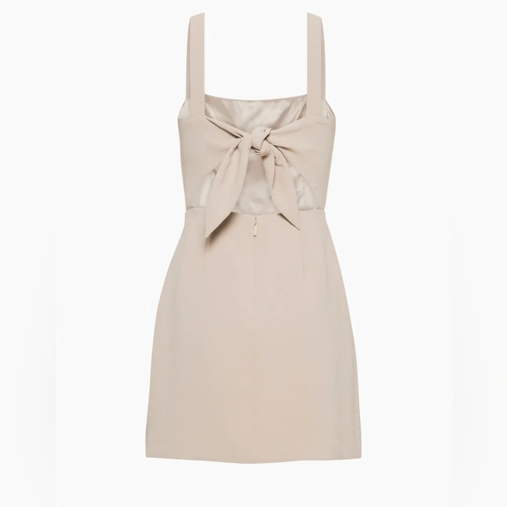 ARITZIA Aperature Tie-Back Dress NWT SIZE 0 Color Basalt Grey - Picture 6 of 8